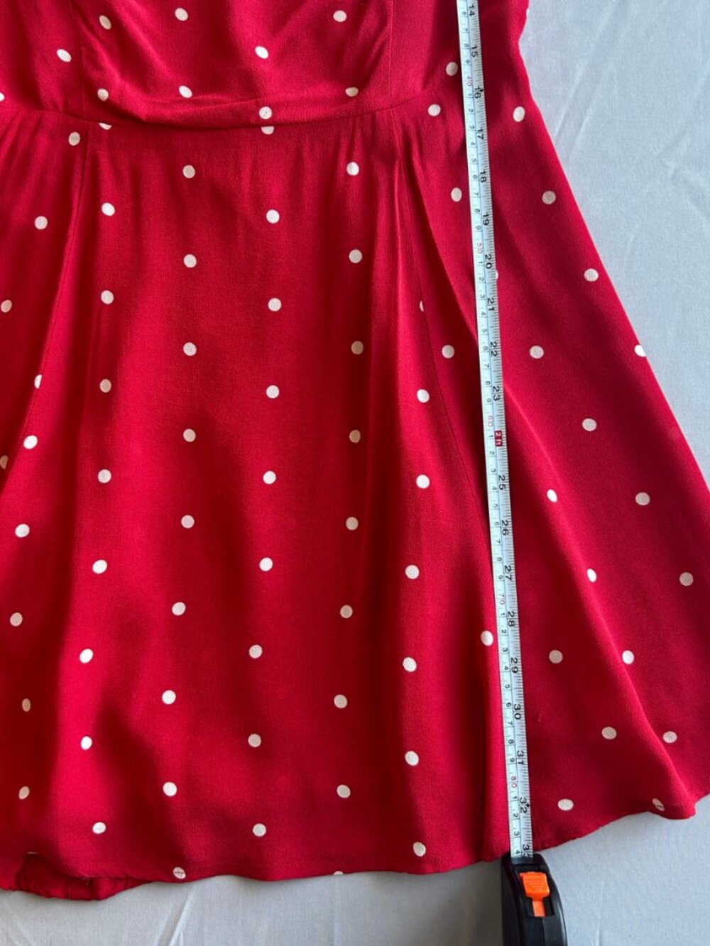 Reformation Stacey Mini Dress | Red & White Polka Dot | Size 8 - Picture 4 of 6